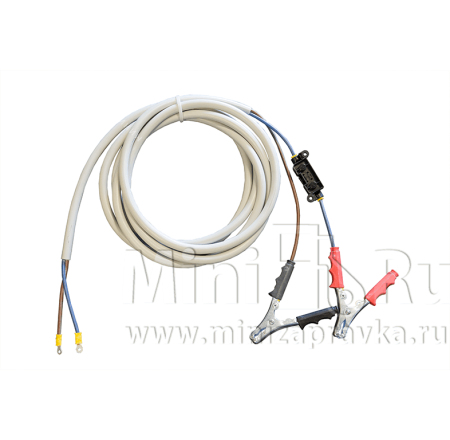 Kit cable 2m (24V) / кабель 2м с зажимами и предохранителем F1004000A