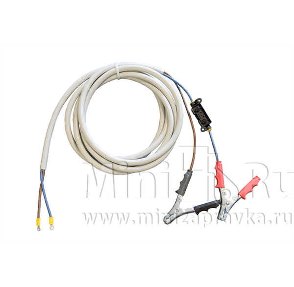 Kit cable 2m (24V) / кабель 2м с зажимами и предохранителем