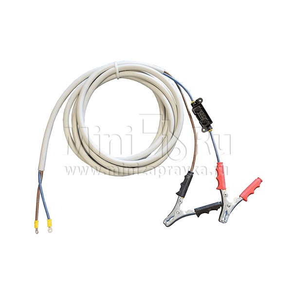 Kit cable 2m (12V) / кабель 2м с зажимами и предохранителем для Дизтоплива